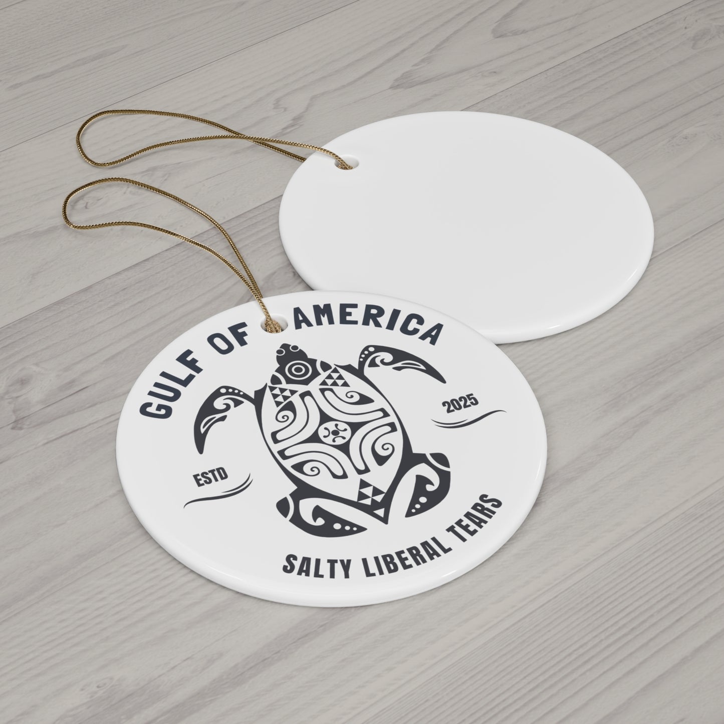 Gulf of America 2025 Vintage Turtle Christmas Ornament