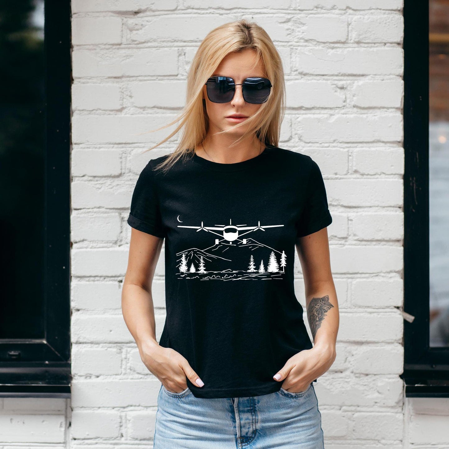 Bush Plane T-Shirt, Premium Aviation Graphic Tee, Nature Adventure Gift