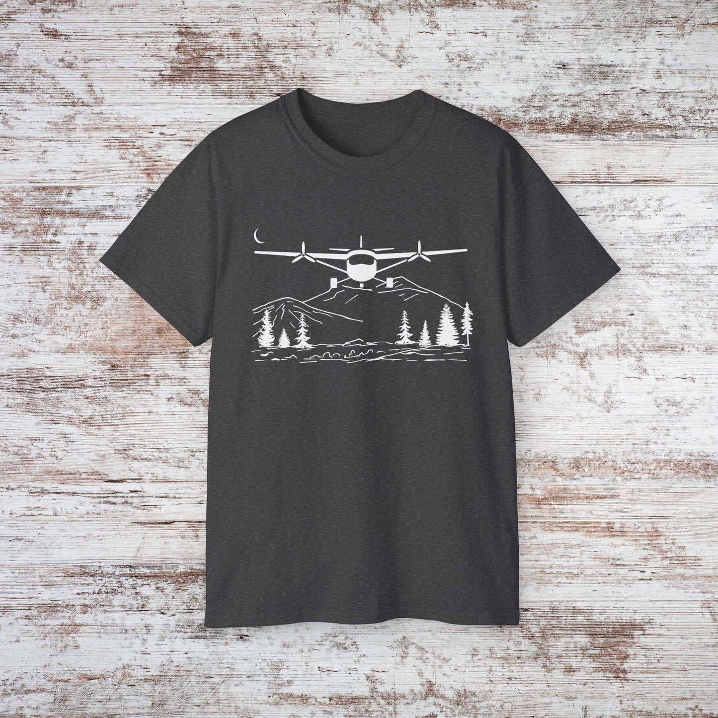 Bush Plane T-Shirt, Premium Aviation Graphic Tee, Nature Adventure Gift